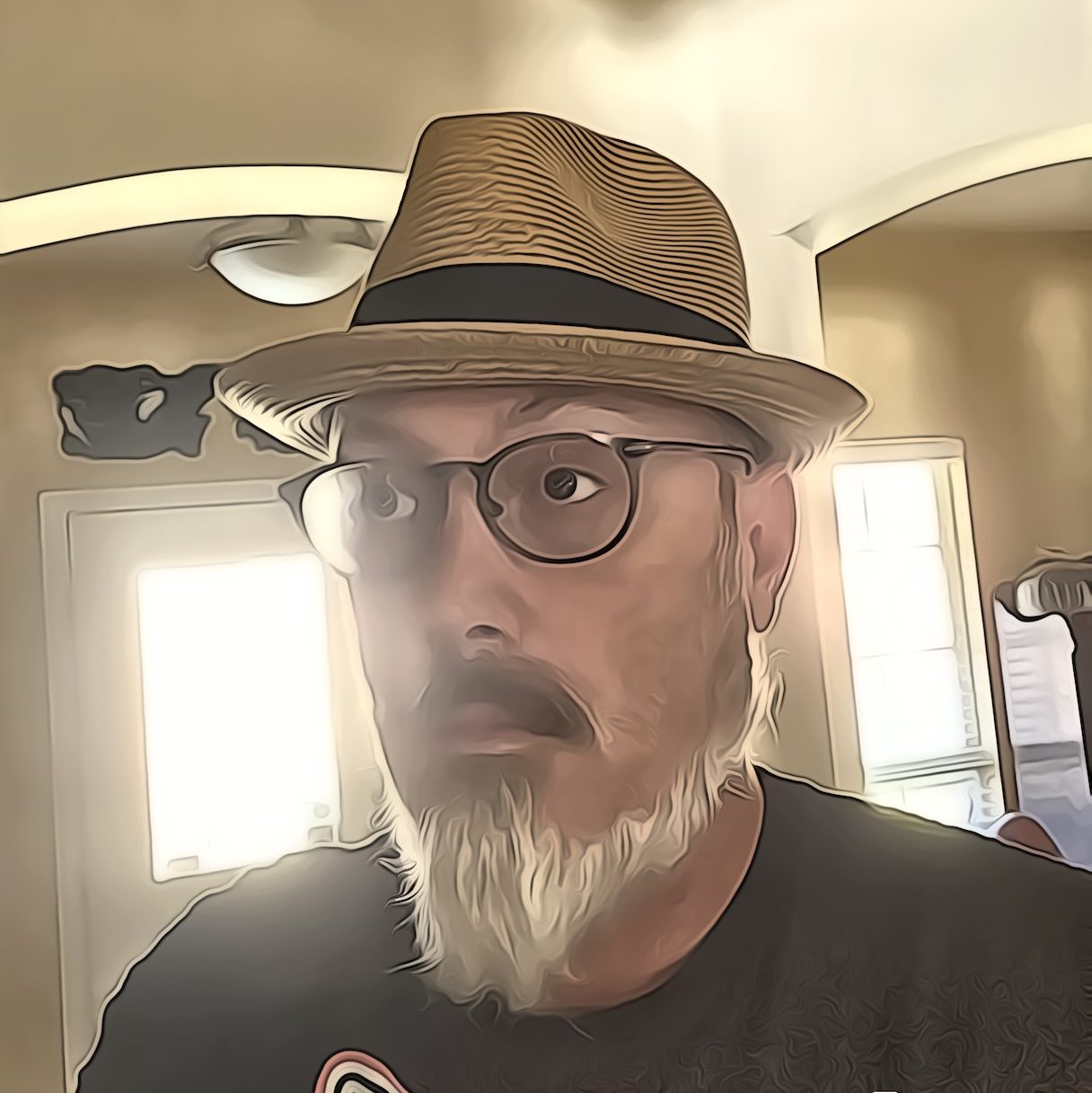 cartoon Dave in Fedora